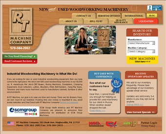 RT Machine Company web screenshot