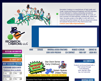 Recreation Creation,  Inc. web screenshot
