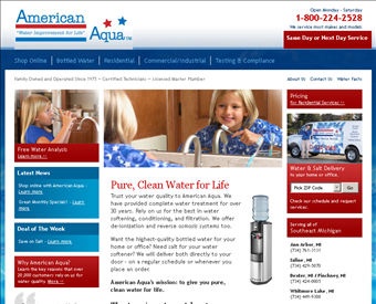 American Aqua Inc. web screenshot