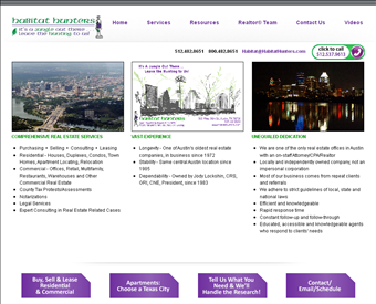 Habitat Hunters Real Estate Service web screenshot