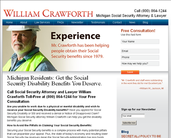 William Crawforth, Attorney at Law web screenshot