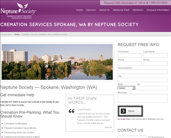 Neptune Society web screenshot