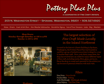 Pottery Place Plus web screenshot