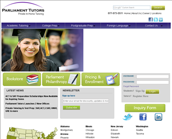 Parliament Tutors web screenshot