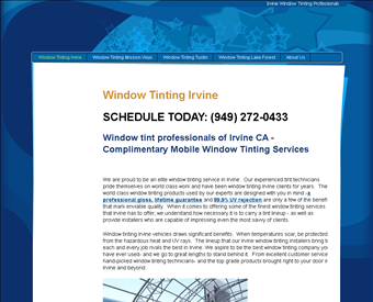 USA Window Tinting web screenshot