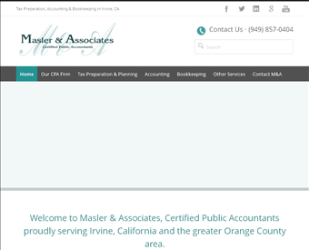 Masler & Associates, CPA web screenshot