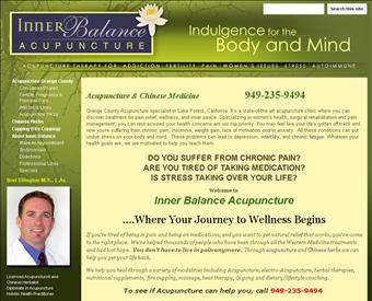 Inner Balance Acupuncture web screenshot