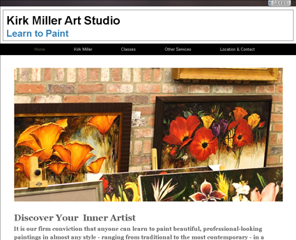 Kirk Miller Art Studio web screenshot