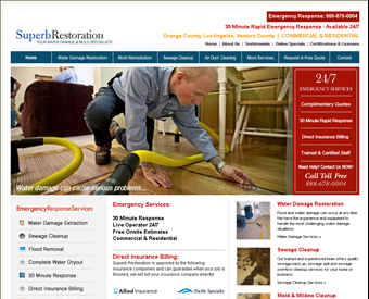 Aliso Viejo Water Damage Services web screenshot