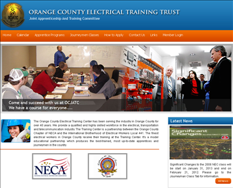 Orange County Electrical Joint Apprenticeship & Training Trust web screenshot