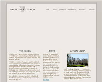 Intown Builders Group, Inc. web screenshot