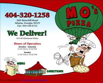 Mo's Pizza -Lunch Specials Atlanta web screenshot