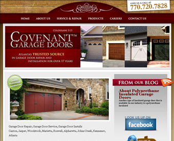 Covenant Garage Doors & Openers web screenshot