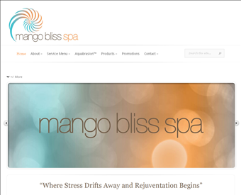 Mango Bliss Spa web screenshot