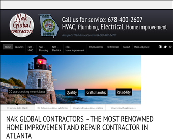 Nak Global Contractors web screenshot