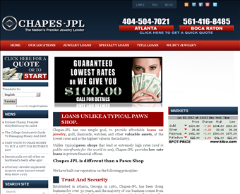 Chapes JPL web screenshot