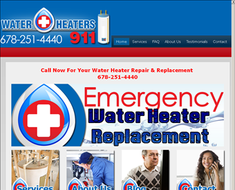 Waterheaters911 / Upshaw Plumbing Services Inc web screenshot
