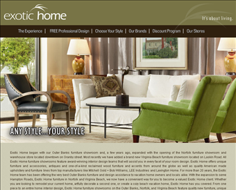 Exotic Home - Norfolk web screenshot