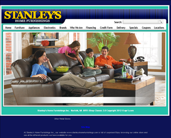 Stanley's Home Furniture web screenshot