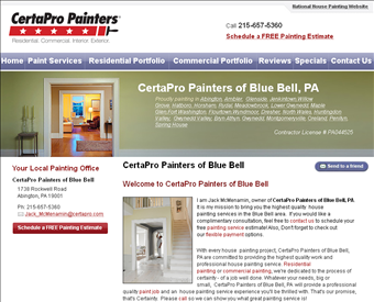 CertaPro Painters of Blue Bell web screenshot