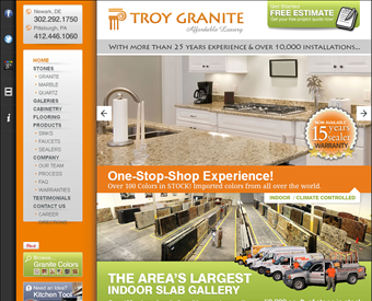 Troy Granite web screenshot