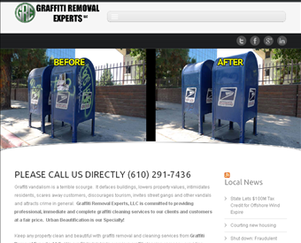Graffiti Removal Experts, LLC web screenshot