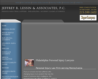 Jeffrey R. Lessin & Asssociates, P.C. web screenshot