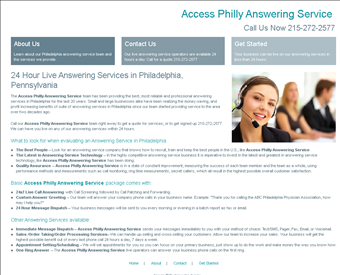 Access Philly Answering Service web screenshot