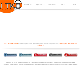 DJ TKO Entertainment web screenshot