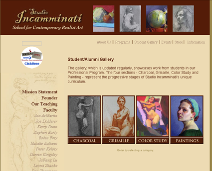 Incamminati web screenshot