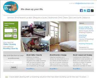 Address Our Mess web screenshot