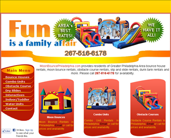 Moon Bounce Philadelphia web screenshot