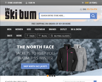 The Ski Bum web screenshot
