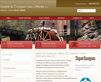 Sadek and Cooper Law Offices, LLC web screenshot