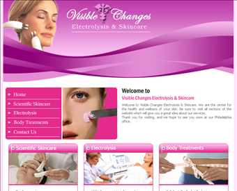 Visible Changes Electrolysis & Skin Care web screenshot