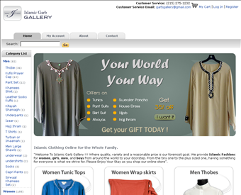 Islamic Garb Gallery web screenshot