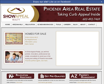 Show Appeal Realty web screenshot