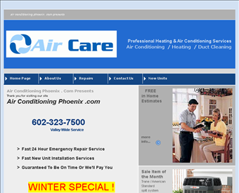 Phoenix AirCare web screenshot