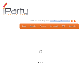 iPartyRentals web screenshot
