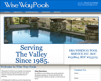 Wiseway Pools web screenshot
