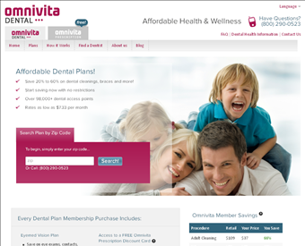 Omnivita Dental web screenshot
