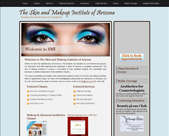 The Skin & Makeup Institute of Arizona web screenshot
