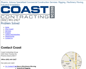 Coast Contracting Group web screenshot