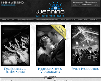 Wenning Entertainment web screenshot