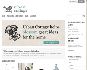 Urban Cottage web screenshot