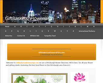 Gift Baskets N Flowers PGH web screenshot