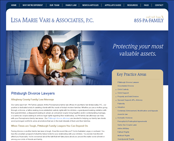 Lisa Marie Vari & Associates, P.C. web screenshot