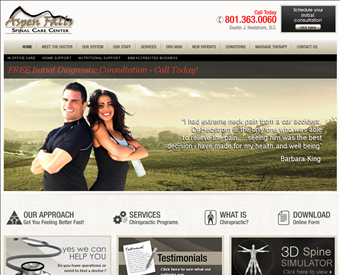 Aspen Falls Spinal Care Center web screenshot