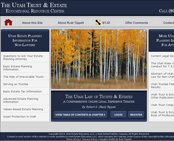 Utah Trust & Estate Education Resource Center web screenshot