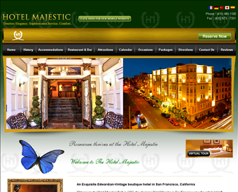 The Hotel Majestic web screenshot